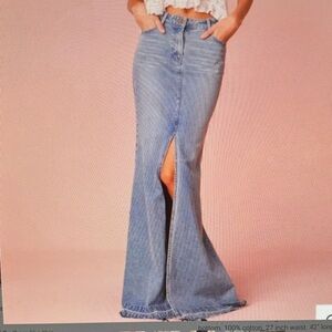 LoveShackFancy Light Blue Maxi Skirt